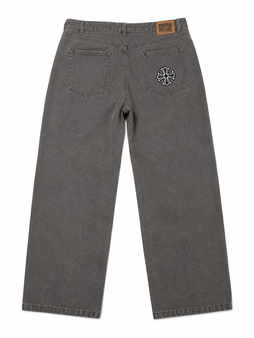 Original Deluxe Men's Gray Relaxed Straight Jeans